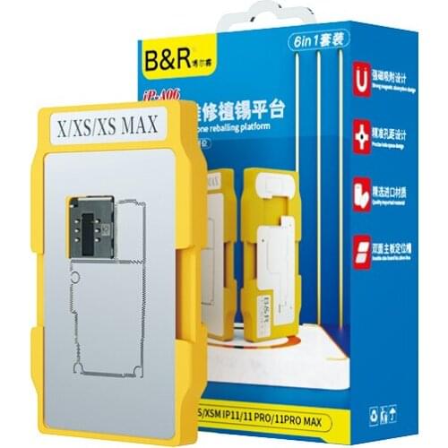 Middle Frame Welding Platform for iPhone X XS MAX 11 PRO MAX SM RF Logic Board Middle Layer Planting Tin Rework Fixture Stencil