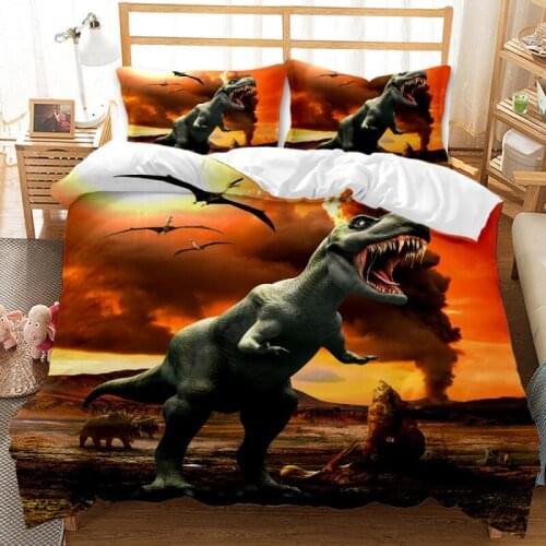 Tyrannosaurus Dinosaur Explosive 2/3 Piece Set Feather Oversized Duvet Cover Can Be Customized Picture Children Bedding