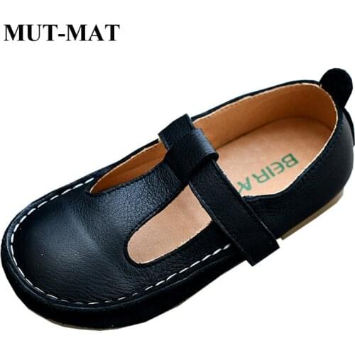 2020 New childrens shoes Geniune leather casual shoes autumn new single shoes Girls princess college student shoes