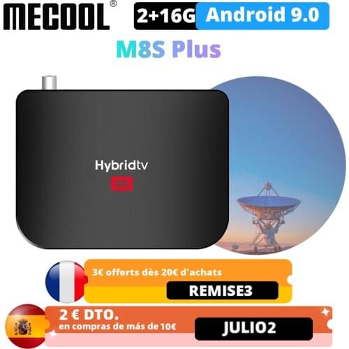 Mecool M8S PLUS Android 9.0 TV Box DVB-T2 Hybridtv Amlogic S905X2 Quad Core 2GB 16GB 4K M8S PLUS DVB S2 Terrestrial Combo TV Box