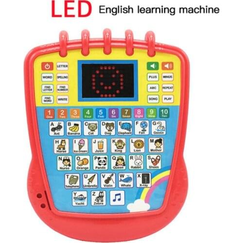 LED English Learning Machine Childrens Early Education Machine Smart Toys English Tablet Reading Machine Without Battery