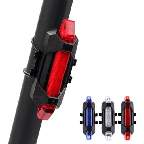 Bike Light Waterproof Rear TailLight LED USB Rechargeable Mountain Bicycle Cycling Light Taillamp Safety Warning Lamp N001