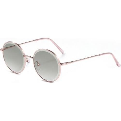 Veshion Vintage Round Sunglasses Women Metal Frame Color Lens Retro Sun Glasses for Men Uv400 Summer Style 2021 Dropshipping