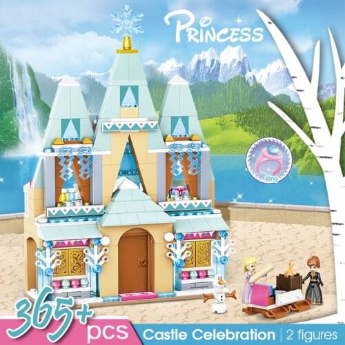Frozen Series Friends Princess Set Model Girls Celebration Castle Building Blocks Bricks Toys Kids Christmas New Year Gift