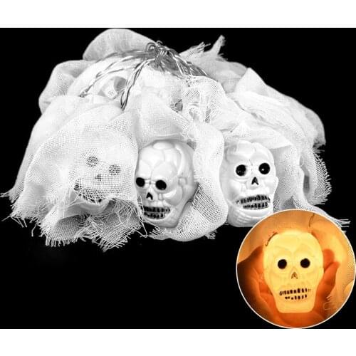 1.5m 10Led Halloween Skull Ghost Led Light String Horror DIY Hanging Lamp Festival Bar Home Party Decor Halloween Ornament