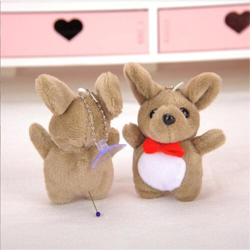 1 PCS New Mini Holiday Gift Bow Tie Kangaroo Doll Pendant Stuffed Toy Animal Christmas Gift For Girls&Boys&Childs HANDANWEIRAN