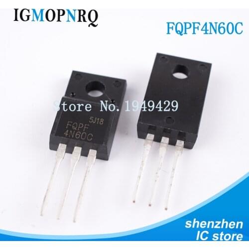 10PCS/Lot FQPF4N60 FQPF4N60C Triode 4N60 Field Effect Transistor TO-220F New
