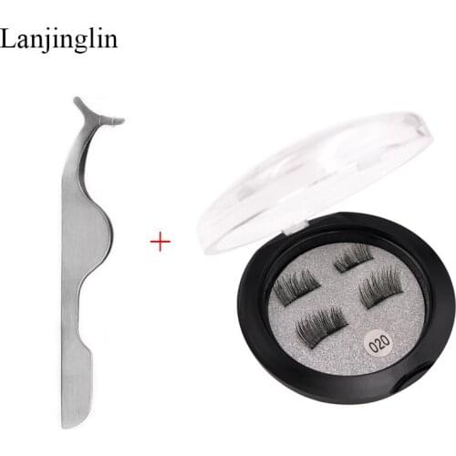 3D Mink Lashes Magnetic Eyelashes with Tweezers Makeup Kit Handmade False Eyelashes Extension Tool Magnetic Lashes maquiagem