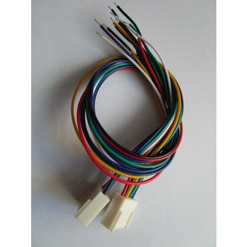 500 pcs 2510 Pitch 2.54mm 7 Pin Female Connector with 26AWG 300mm(12") Leads Cable