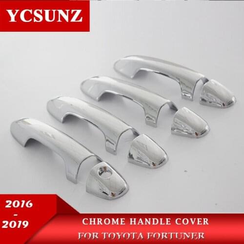 ABS Chrome Decorative Handle Cover For Toyota Ki Jang Innova Hilux Revo Fortuner 2016-2019 Ycsunz