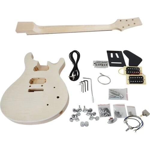 Aiersi Unfinished DIY Custom 24 SE PRS Electric Guitar Kits With All Hardwares and Instruction BookEK-010