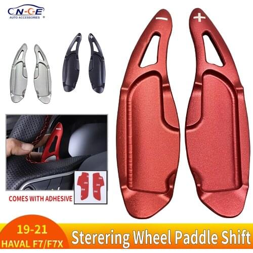 For Haval F7 F7X Steering Wheel Accessories Paddle Shifter Extension Covers Challenger Sticker Aluminum 2020 2021