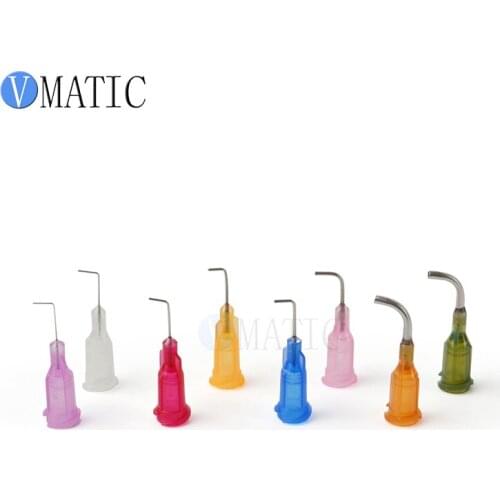 Free Shipping 100Pcs TE Glue Dispensing Needle 90 Degree Bent Adhesive Syringe Needle Tip 1/2 Inch