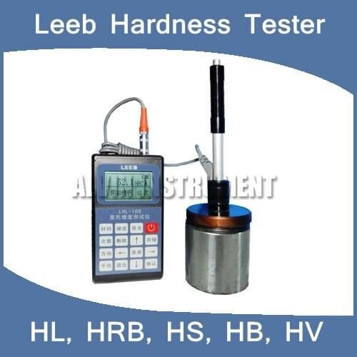 Free shipping Portable Leeb Hardness Tester Meter stable values Test at any angle HL,HRB,HS,HB,HV 1250 groups Memory