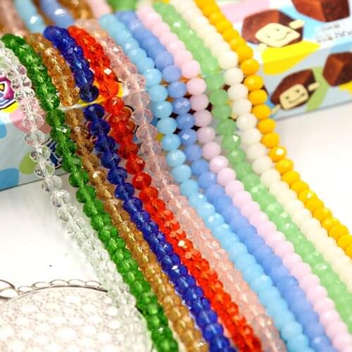 Diy jewelry accessories crystal loose beads flat beads wheel beads 4/6/8/10mm ordinary color whole string wholesale 5string