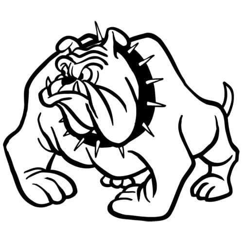 Black / White Cute Bulldog Die Cut Vinyl Animals Car Decal Bumper Decor Stickers Waterproof Removable Car Sticker L107