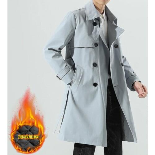 KOLMAKOV Long style coat Men 2021 spring double breasted Trench Coat Mens Casual Windbreakers Male Good Quality Jackets men