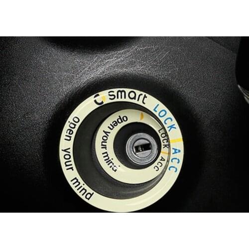 For Smart 453 Fortwo Forfour Car Ignition Keyhole Ring Car Sticker Key Switch Decoration Ring Luminous