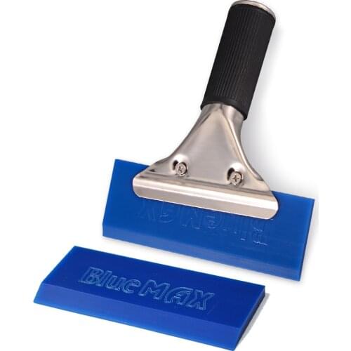 EHDIS Metal Handle Blue Max Squeegee+1pc Spare Rubber Blade Car Wrap Tools Vinyl Color Change Film Install Tool Car Ice Scraper