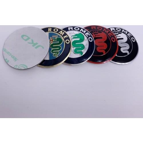 100pcs-4pcs 4.0cm 40mm gold color Black silver Alfa Romeo GT CAR Tyre Emblem Badge Decal Fit For Wheel Center Hub Cap Sticker