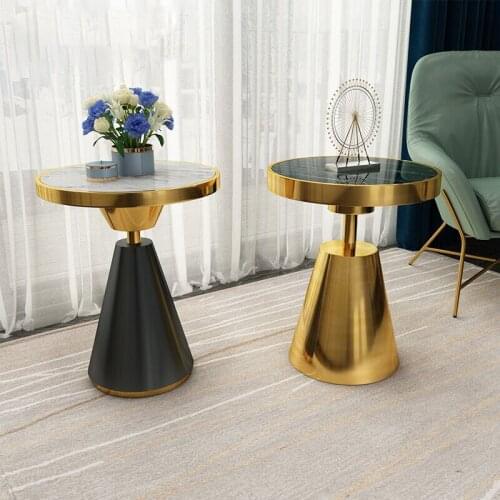 Italian light luxury slate tea table marble coffee table simple living room home small household side several combinations