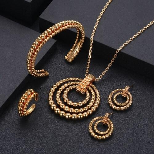 Janekelly African 4pcs Bridal Zirconia Jewelry Sets For Women jewelry sets & more Dubai Nigeria CZ Crystal Wedding Jewelry Sets