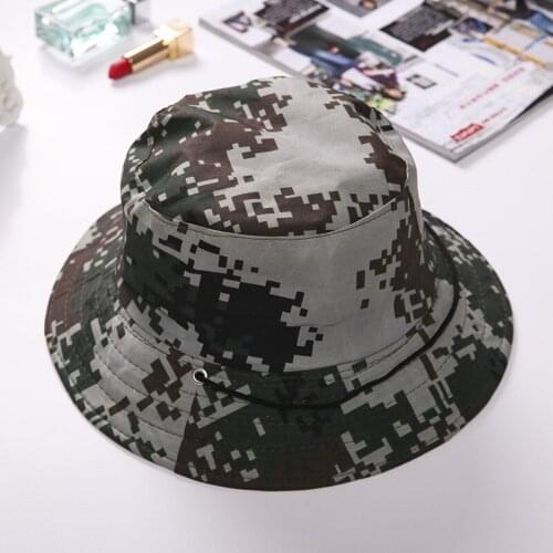 Camouflage Flat Cap Men and Women Mountaineering Outdoor Sun Hat Sun Protection Fisherman Hat Military Training Jungle