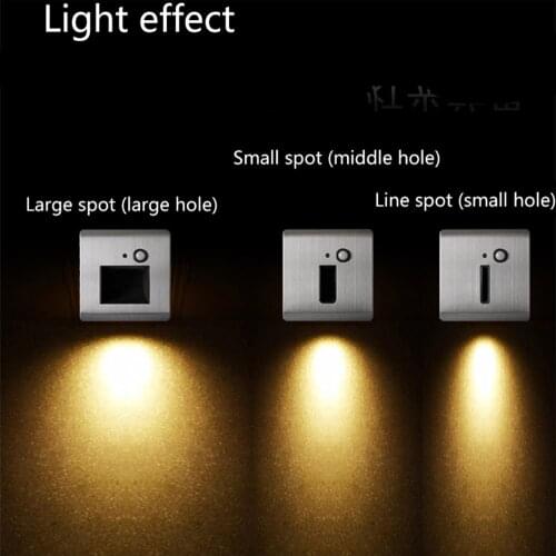 4 Kinds Housing PIR Motion Sensor Footlights LED Light Sensor Cabinet Light Wall Steps Corridor Bedside Bed End Night Bright