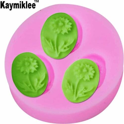 M736 1PCS Round Shape Mini Flower UV Resin Silicone Mold Fondant Chocolate Candy Gumpaste Surgarcraft Crystal Epoxy Soft Clay Ba