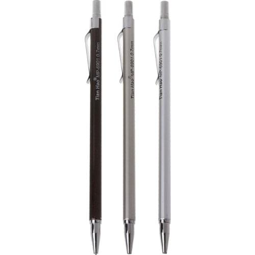 3Pcs 0.7mm Writing School &Creative p05 Cute MAY-2 Metal Mechanical Pencil