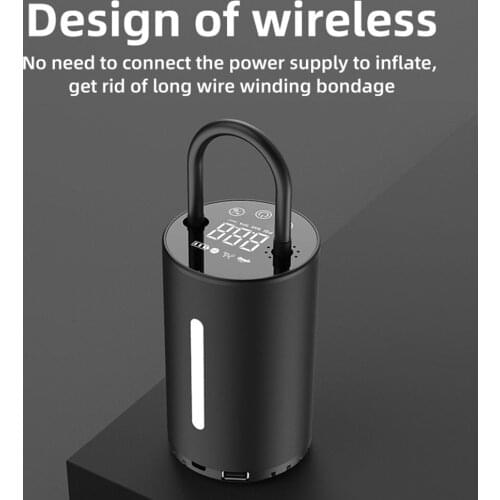 Mini Portable Air Compressor 12V 120 PSI Tire Inflator Electric Auto Pump with Bright LED Light Car Tires Motorcycle Air Pump