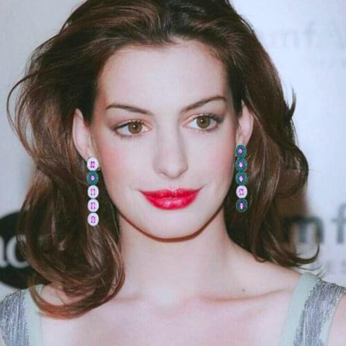 Missvikki 2019 Elegant Dubai Dangle Transform color Beads Earrings for Women Bridal Wedding Shiny Charm Earring Jewelry gift