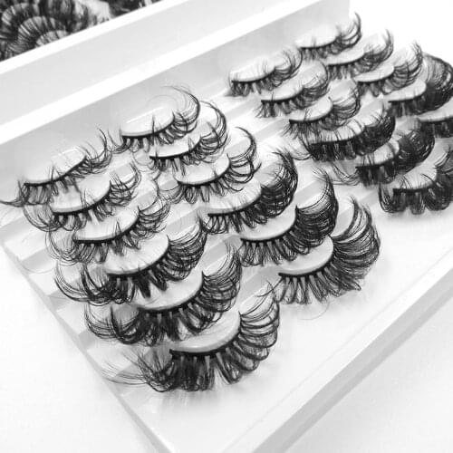 NEW 5/24 pairs 25mm 27mm 3D Faux Mink Lashes Natural Long False Eyelashes Volume Fake Lashes Makeup Extension Eyelash maquiagem