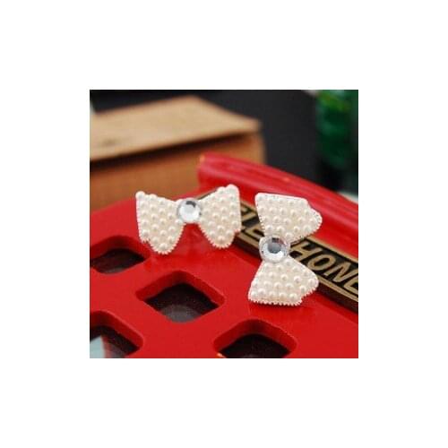 Jewelry Wholesale 2021 Hot Fashion Jewelry New Vintage Pearl Bow Bowknot Earrings For Women Gril