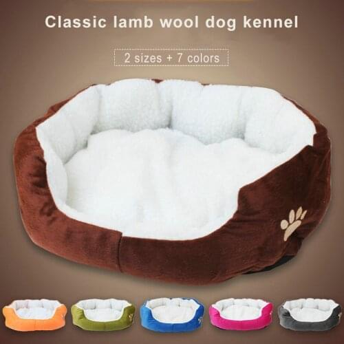 Portable Pet Bed House Waterproof Dog Bed Plush Soft Kennel Removable Cushion Mat Small Medium Large Dog Cat Sleeping Supplies