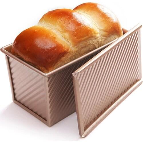 Rectangular Loaf Pan Carbon Steel Non-stick Bellows Cover Toast Box Mold Bread Mold Eco-Friendly Baking Tools for Cakes