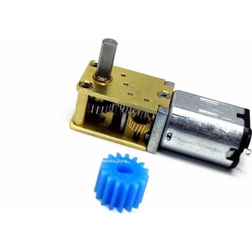 N20 Right Angle worm gear dc motor 3V 6V 12V Robot Door lock Display rack small motor with 15T Gear