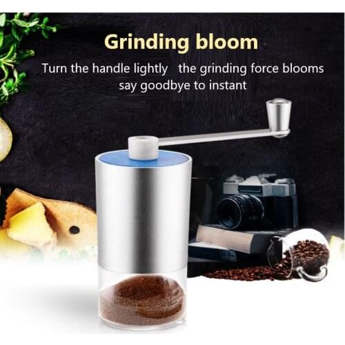 Manual Coffee Grinder Stainless Steel Home Milling Bean Nuts Spice Grinder Matte Easy disassembly for cleaning Portable