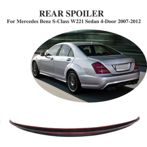 Carbon fiber Rear Boot Spoiler for Mercedes Benz S-Class W221 S350 S400 S450 S500 S550 S600 S63 AMG Sedan 4-Door 2007-2012