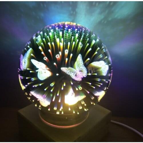 Magic Ball Colorful glass ball lamp 3d Starry Sky Night light USB power For kids Bedroom Decoration Christmas light gifts