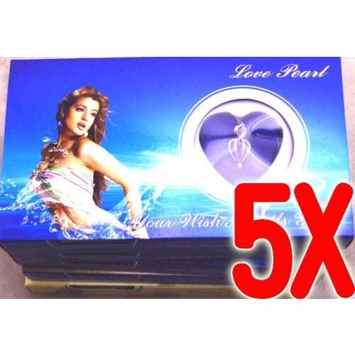SALE Fashion Gift Wholesale/retail 5X heart shape Love Wish Pearl necklace set Wholesale/retail Free shipping