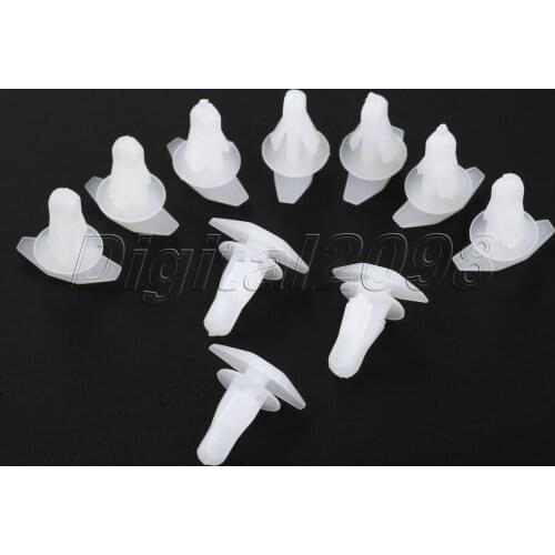 10x White Rubber Weatherstrip Door And Boot Seal Clips 91530-SP1-003 Fits 6mm Hole For Honda Accord Civic CRV Acura 3.5RL