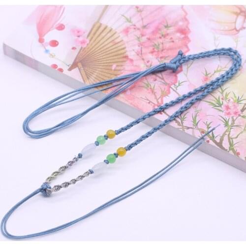 10Pcs/Lot hand-woven rope necklace lanyard accessories twist rope pendant homemade jewelry DIY materials adjustable
