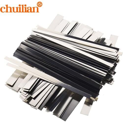100pcs/lot 0.1mm x 8mm x 100mm Quality low resistance 99.96% pure nickel Strip Sheets for battery spot welding machine
