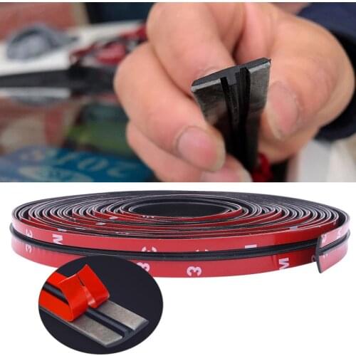 100cm Car Roof Protector Seal Noise Insulation Car Door Weatherstrip Front Rear Windshield Edge Sealing Strip Sticker Accessory