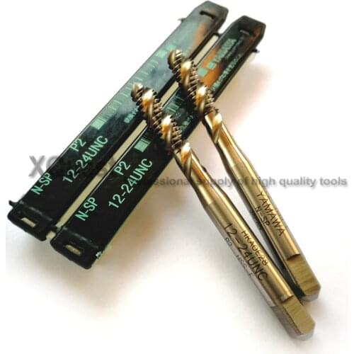 2PCS HSSE Sipral Flute Taps UNC UNF 1/4 5/16 3/8 7/6 Fine unified screw thread Machine tap 0-80 1-72 2-56 3-48 5-40 6-32 8-32