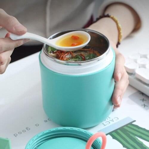 430ml Thermal Lunch Box Food Container with Spoon Stainless Steel Vaccum Cup Soup Cup Insulated Lunch Box For School