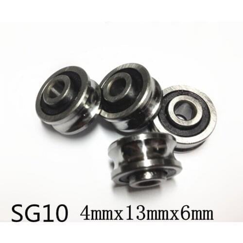 5pcs SG10 U groove bearing 4mmx13mm6mm double row sealed ball bearing for 5mm linear guide rail
