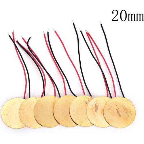 6Pcs Pickup Piezo Disc Elements With Leads Cigar Box Guitar Pickup Repair Luthier Tool 20mm