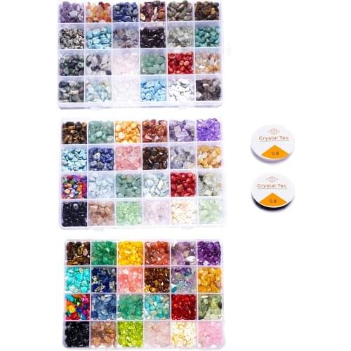 Assorted Irregular Chips Stone Beads Gemstone Beads Crystal Chip Beads Loose for Necklace Bracelet Earrings Jewelry Making